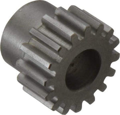 Boston Gear - 16 Pitch, 1" Pitch Diam, 16 Tooth Spur Gear - 1/2" Face Width, 1/2" Bore Diam, 0.81" Hub Diam, 14.5° Pressure Angle, Steel - A1 Tooling