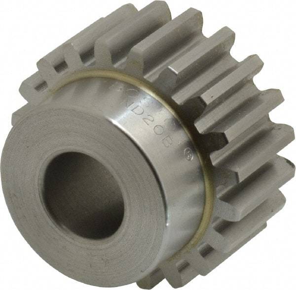 Boston Gear - 12 Pitch, 1.667" Pitch Diam, 20 Tooth Spur Gear - 3/4" Face Width, 5/8" Bore Diam, 1.32" Hub Diam, 14.5° Pressure Angle, Steel - A1 Tooling