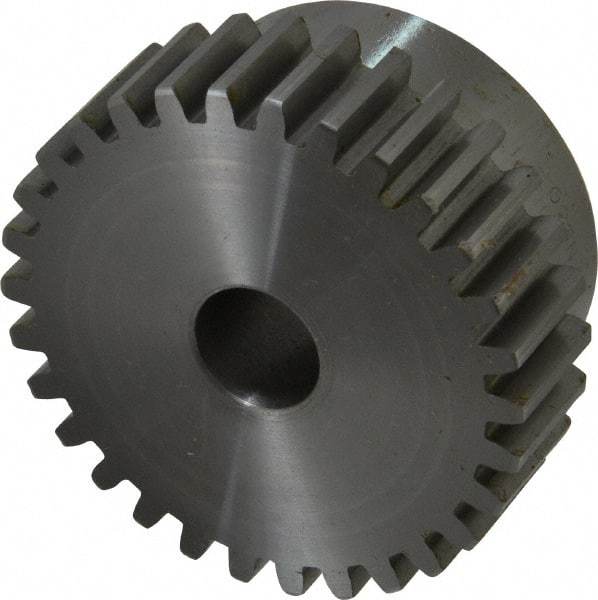 Boston Gear - 12 Pitch, 2-1/2" Pitch Diam, 30 Tooth Spur Gear - 3/4" Face Width, 5/8" Bore Diam, 2.15" Hub Diam, 14.5° Pressure Angle, Steel - A1 Tooling