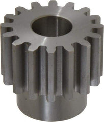 Boston Gear - 8 Pitch, 2" Pitch Diam, 16 Tooth Spur Gear - 1-1/4" Face Width, 7/8" Bore Diam, 1.56" Hub Diam, 14.5° Pressure Angle, Steel - A1 Tooling