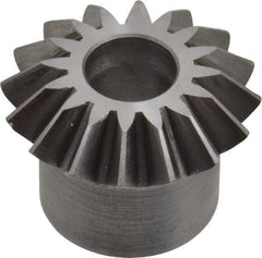 Boston Gear - 16 Pitch, 1" Pitch Diam, 16 Tooth Miter Gear - 0.23" Face Width, 3/8" Bore Diam, 3/4" Hub Diam, 20° Pressure Angle, Steel - A1 Tooling