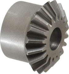 Boston Gear - 12 Pitch, 1-1/2" Pitch Diam, 18 Tooth Miter Gear - 0.33" Face Width, 1/2" Bore Diam, 1-1/4" Hub Diam, 20° Pressure Angle, Steel - A1 Tooling