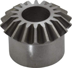 Boston Gear - 12 Pitch, 1-1/2" Pitch Diam, 18 Tooth Miter Gear - 0.33" Face Width, 5/8" Bore Diam, 1-1/4" Hub Diam, 20° Pressure Angle, Steel - A1 Tooling