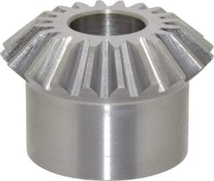 Boston Gear - 10 Pitch, 2" Pitch Diam, 20 Tooth Miter Gear - 0.45" Face Width, 3/4" Bore Diam, 1.62" Hub Diam, 20° Pressure Angle, Steel - A1 Tooling