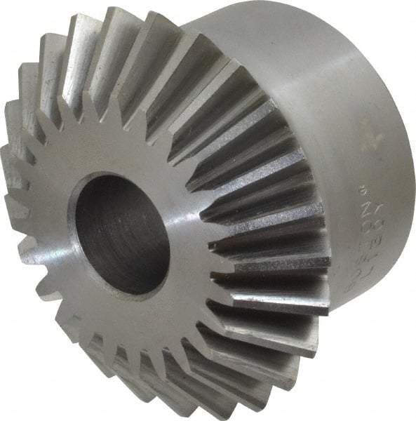 Boston Gear - 10 Pitch, 2-1/2" Pitch Diam, 25 Tooth Miter Gear - 0.56" Face Width, 3/4" Bore Diam, 2" Hub Diam, 20° Pressure Angle, Steel - A1 Tooling