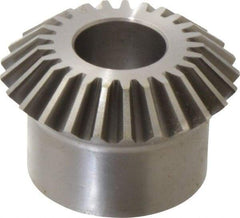 Boston Gear - 10 Pitch, 2-1/2" Pitch Diam, 25 Tooth Miter Gear - 0.56" Face Width, 1" Bore Diam, 2" Hub Diam, 20° Pressure Angle, Steel - A1 Tooling