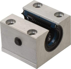 Thomson Industries - 20mm Inside Diam, 4,000 Lbs. Dynamic Capacity, Open Single Pillow Block Linear Bearing - 42mm Overall Height x 60" Overall Width, 32mm Btw Mount Hole Centers - A1 Tooling