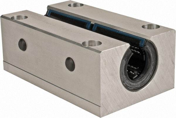 Thomson Industries - 25mm Inside Diam, 13,400 Lbs. Dynamic Capacity, Open Twin Pillow Block Linear Bearing - 51mm Overall Height x 78" Overall Width, 94mm Btw Mount Hole Centers - A1 Tooling