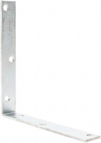 Value Collection - 8" Long x 1-1/4" Wide, Steel, Corner Brace - Zinc Plated - A1 Tooling