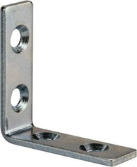 Value Collection - 1-1/2" Long x 1/2" Wide, Steel, Corner Brace - Zinc Plated - A1 Tooling