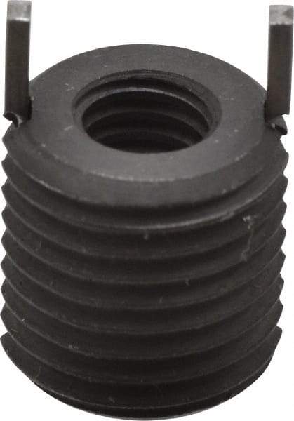 Recoil - M6x1.00 Internal, M12x1.25 External, 12mm Insert Length, Heavy Duty Keylocking Thread Inserts - Carbon Steel, Zinc Phosphate Finish, Grade C1215 - Exact Industrial Supply