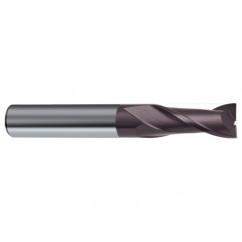 3mm Dia. x 38mm Overall Length 2-Flute Square End Solid Carbide SE End Mill-Round Shank-Center Cut-Firex - A1 Tooling