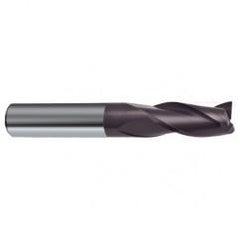 10mm Dia. x 72mm Overall Length 3-Flute Square End Solid Carbide SE End Mill-Round Shank-Center Cut-Firex - A1 Tooling