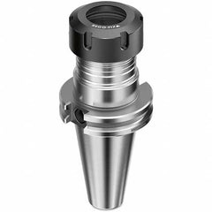 Collet Chuck: 0.5 to 10 mm Capacity, ER Collet, Taper Shank 6″ Projection, 0.0001″ TIR, Balanced to 25,000 RPM, Through Coolant