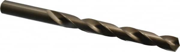 Chicago-Latrobe - 17/32" 135° Cobalt Jobber Drill - Oxide/Gold Finish, Right Hand Cut, Spiral Flute, Straight Shank, 6-5/8" OAL, Split Point - A1 Tooling