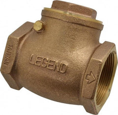 Legend Valve - 2" Brass Check Valve - Inline, FNPT x FNPT, 200 WOG - A1 Tooling