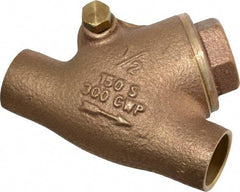 Legend Valve - 1/2" Bronze Check Valve - Y-Pattern, Soldered x Soldered, 300 WOG - A1 Tooling