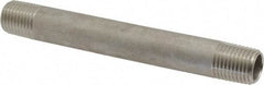 Merit Brass - Schedule 40, 1/4" Pipe x 4" Long, Grade 304/304L Stainless Steel Pipe Nipple - Welded & Threaded - A1 Tooling