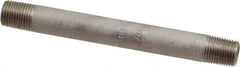 Merit Brass - Schedule 40, 1/8" Pipe x 3-1/2" Long, Grade 316/316L Stainless Steel Pipe Nipple - Welded & Threaded - A1 Tooling