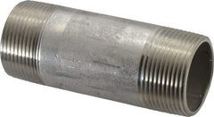 Merit Brass - Schedule 40, 1-1/4" Pipe x 4" Long, Grade 316/316L Stainless Steel Pipe Nipple - Welded & Threaded - A1 Tooling