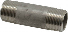 Merit Brass - Schedule 80, 3/4" Pipe x 3" Long, Grade 316/316L Stainless Steel Pipe Nipple - Seamless & Threaded - A1 Tooling