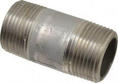 Merit Brass - Schedule 80, 1" Pipe x 2-1/2" Long, Grade 316/316L Stainless Steel Pipe Nipple - Seamless & Threaded - A1 Tooling