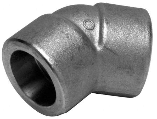 Merit Brass - 1-1/2" Grade 316 Stainless Steel Pipe 45° Elbow - Socket Weld x Socket Weld End Connections, 3,000 psi - A1 Tooling