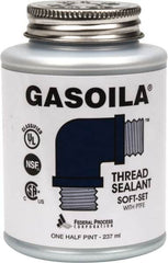 Federal Process - 1/2 Pt Brush Top Can Blue/Green Easy Seal Applicator with Gasoila Soft-Set - 600°F Max Working Temp - A1 Tooling