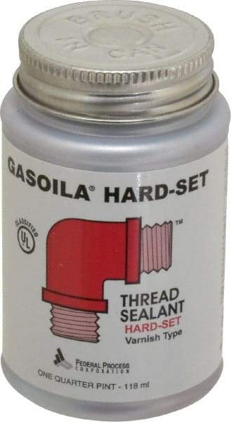 Federal Process - 1/4 Pt Brush Top Can Red Federal Gasoila Hard-Set - 350°F Max Working Temp - A1 Tooling