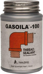 Federal Process - 1/4 Pt Brush Top Can Black Federal Gasoila-100 Thread Sealant - 450°F Max Working Temp - A1 Tooling