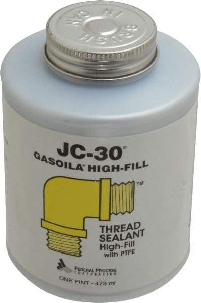 Federal Process - 1 Pt Brush Top Can Oyster White Federal JC-30 Thread Sealant with PTFE - 500°F Max Working Temp - A1 Tooling