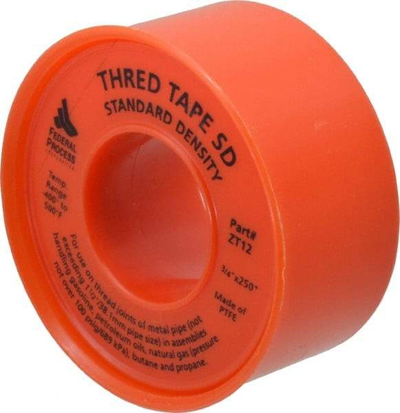 Federal Process - 3/4" Wide x 250" Long General Purpose Pipe Repair Tape - 3 mil Thick, -450 to 550°F, White - A1 Tooling