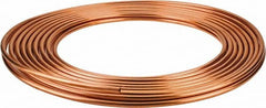 Mueller Industries - 50' Long, 1/4" OD x 0.19" ID, Copper Seamless Tube - 0.03" Wall Thickness - A1 Tooling