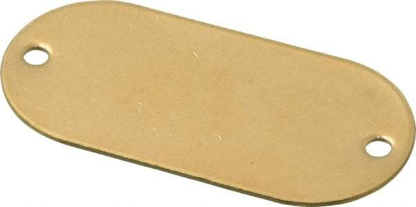 C.H. Hanson - 2-1/8 Inch Wide, Style 1, Brass Blank Metal Plate - 1 Inch High, 25 Pieces - A1 Tooling