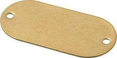 C.H. Hanson - 2-1/8 Inch Wide, Style 1, Brass Blank Metal Plate - 1 Inch High, 25 Pieces - A1 Tooling