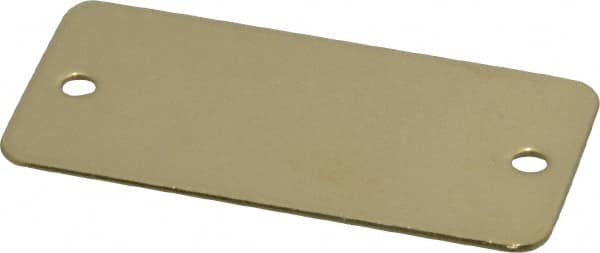 C.H. Hanson - 2 Inch Wide, Style 2, Brass Blank Metal Plate - 1 Inch High, 25 Pieces - A1 Tooling