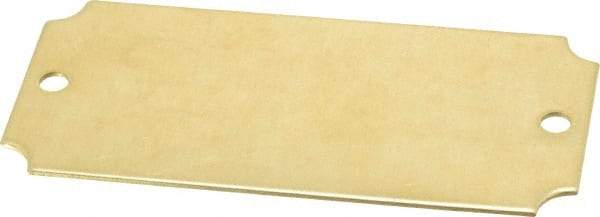 C.H. Hanson - 3-1/16 Inch Wide, Style 3, Brass Blank Metal Plate - 1-7/16 Inch High, 10 Pieces - A1 Tooling