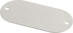 C.H. Hanson - 2-1/8 Inch Wide, Style 1, Stainless Steel Blank Metal Plate - 1 Inch High, 10 Pieces - A1 Tooling