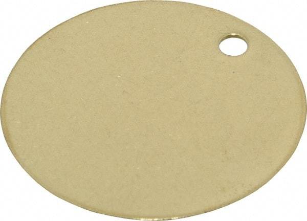 C.H. Hanson - 2 Inch Diameter, Round, Brass Blank Metal Tag - Blank, 25 Pieces - A1 Tooling