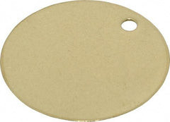 C.H. Hanson - 2 Inch Diameter, Round, Brass Blank Metal Tag - Blank, 25 Pieces - A1 Tooling