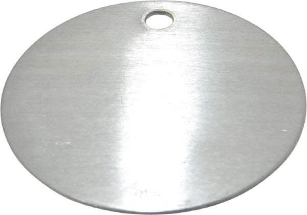 C.H. Hanson - 2 Inch Diameter, Round, Aluminum Blank Metal Tag - Blank, 50 Pieces - A1 Tooling