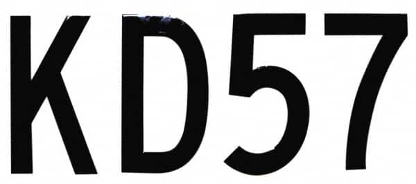 Made in USA - Number Label - Legend: 3, English, Black - A1 Tooling