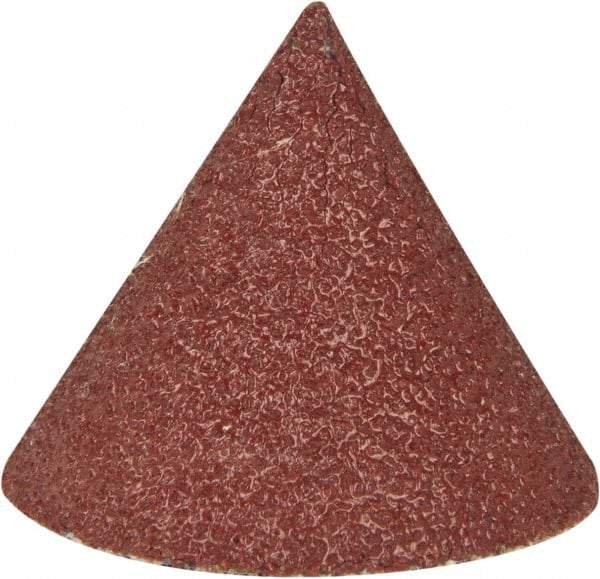 Superior Abrasives - 3/4" Diam 80 Grit 60° Included Angle Cone Center Lap - Aluminum Oxide, Medium Grade, Lock Nut Mount - A1 Tooling