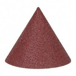 Superior Abrasives - 1-1/2" Diam 80 Grit 60° Included Angle Cone Center Lap - Aluminum Oxide, Medium Grade, Lock Nut Mount - A1 Tooling