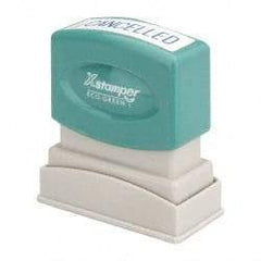 Value Collection - Cancelled, Blue Pre-Inked Stamp - 1/2 Inch Wide x 1-5/8 Inch Long - A1 Tooling