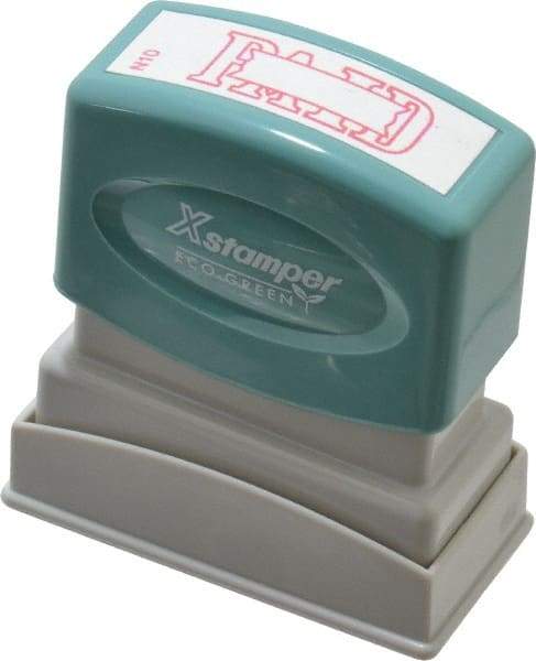 Value Collection - Paid, Red Pre-Inked Stamp - 1/2 Inch Wide x 1-5/8 Inch Long - A1 Tooling