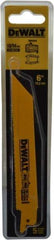 DeWALT - 6" Long x 1" Thick, Bi-Metal Reciprocating Saw Blade - Straight Profile, 10 to 14 TPI, Toothed Edge, Universal Shank - A1 Tooling