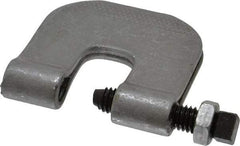 Made in USA - 3/4" Max Flange Thickness, 3/8" Rod C-Clamp with Locknut - 230 Lb Capacity, Carbon Steel - A1 Tooling