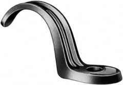 Made in USA - 2" Pipe, Malleable Iron, Black Plated" Pipe or Conduit Strap - 1 Mounting Hole - A1 Tooling