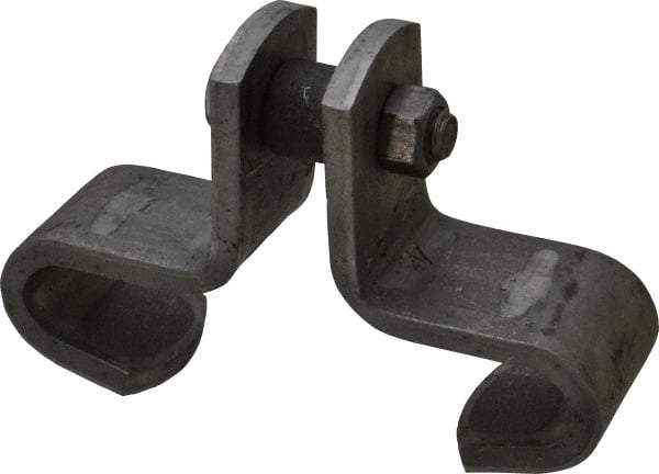 Made in USA - 3/8" Rod Center Beam Clamp - 1,000 Lb Capacity, Carbon Steel - A1 Tooling